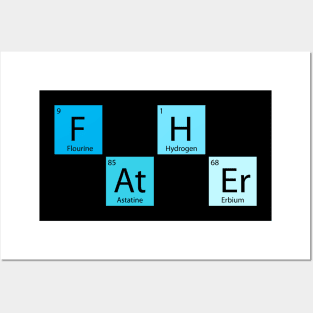 Fathers Day Shirt FATHER Periodic Element Funny Gift Posters and Art